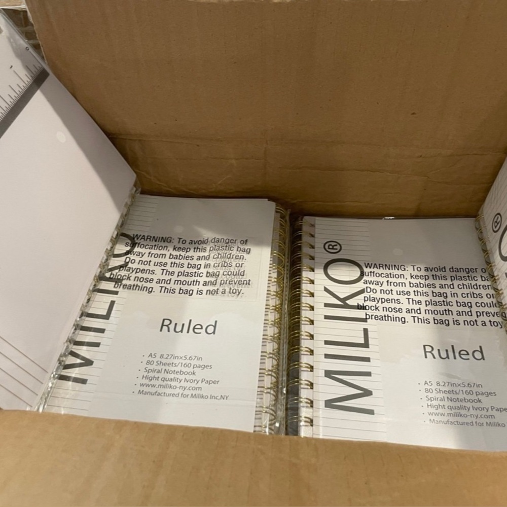 8pcs Miliko Transparent Hardcover Ruled A5 Size Wirebound/Spiral Notebooks